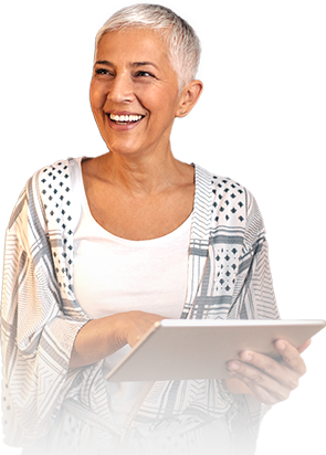 Woman with tablet