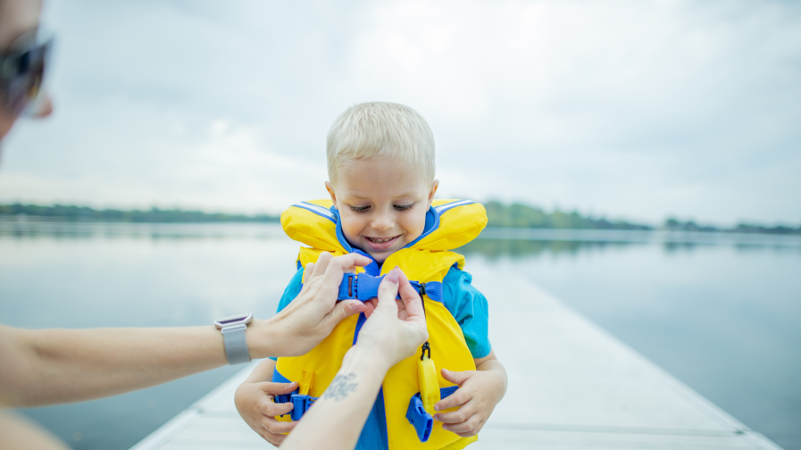 kid with life jacket