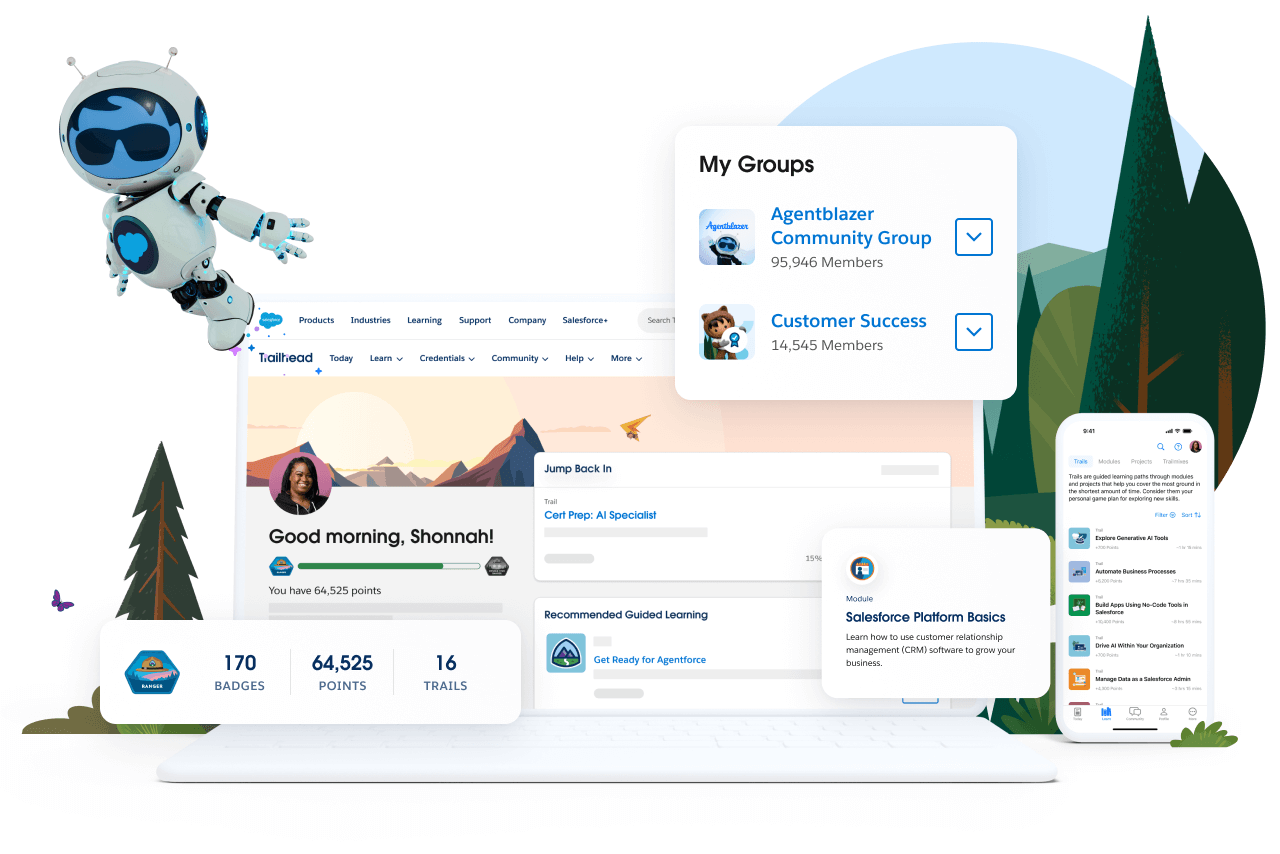 AI-Nutzung mit Agentforce in Trailhead erlernen